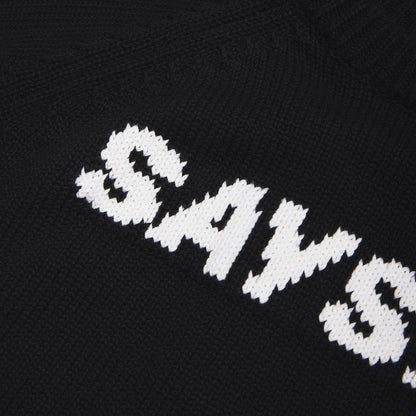 ニット LMLKW02c901 Logo Knitted Crew Neck - Black [ユニセックス]