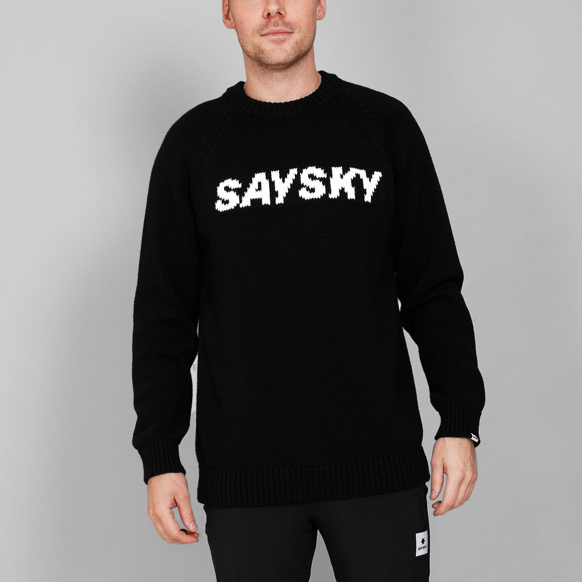 ニット LMLKW02c901 Logo Knitted Crew Neck - Black [ユニセックス]