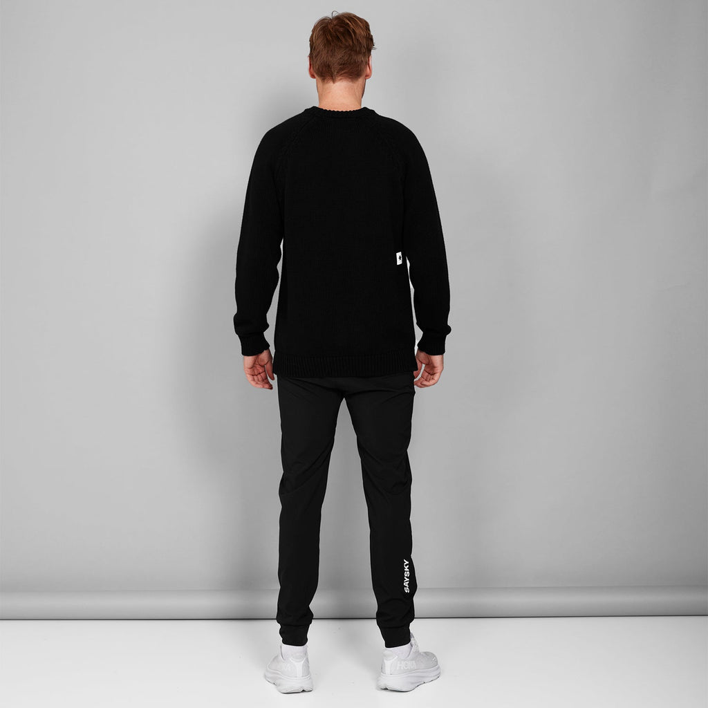 ニット LMLKW02c901 Logo Knitted Crew Neck - Black [ユニセックス]