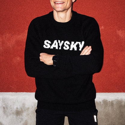 ニット LMLKW02c901 Logo Knitted Crew Neck - Black [ユニセックス]