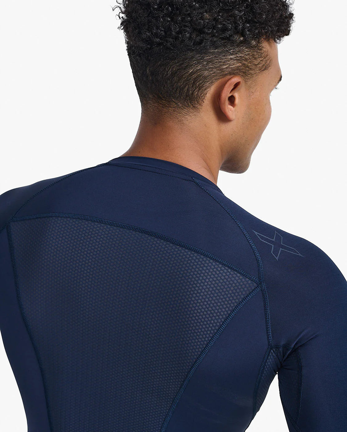 コンプレッショントップ（ロングスリーブ） MA6398aNVYN Ma6398a-mdn-nro PWXコンプレッションロングスリーブトップ - Mid Night Navy/Nero [メンズ]