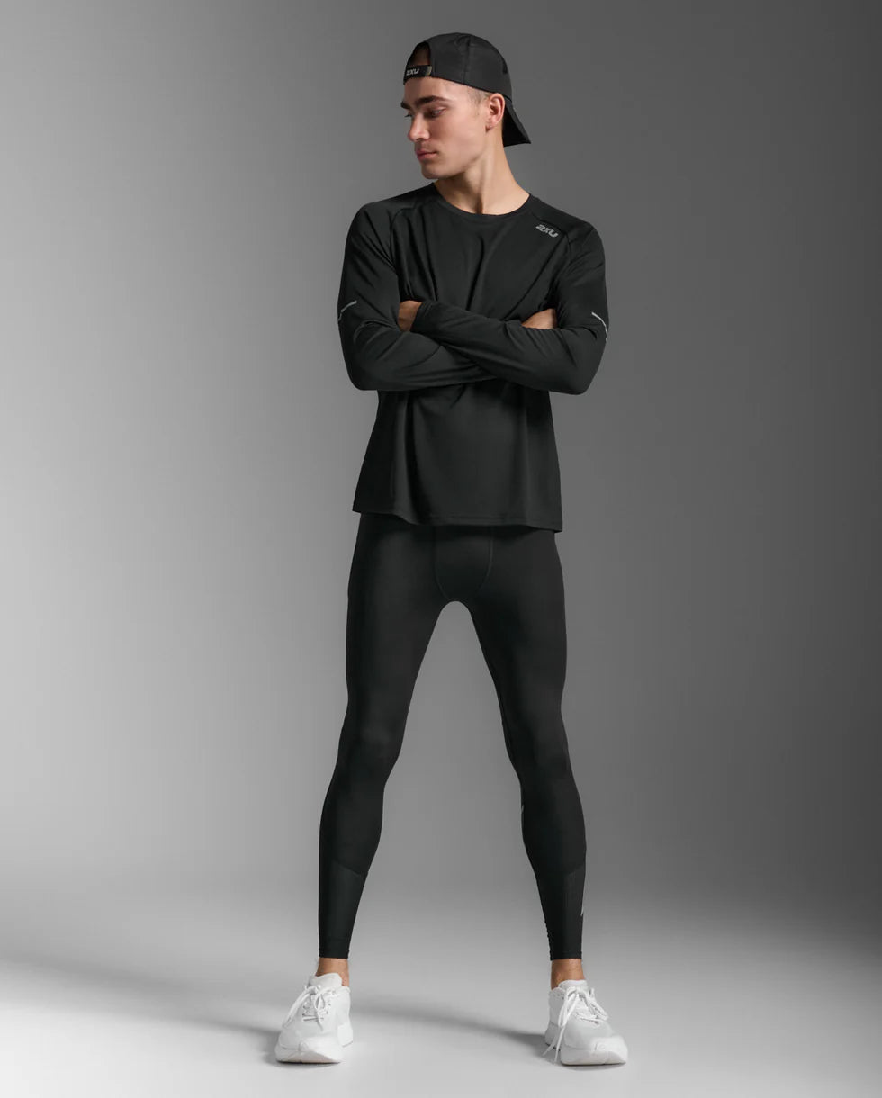 ランニングタイツ MA7377b-BLK-SRF Aero Mesh Compression Tights - Blk/Srf [メンズ]