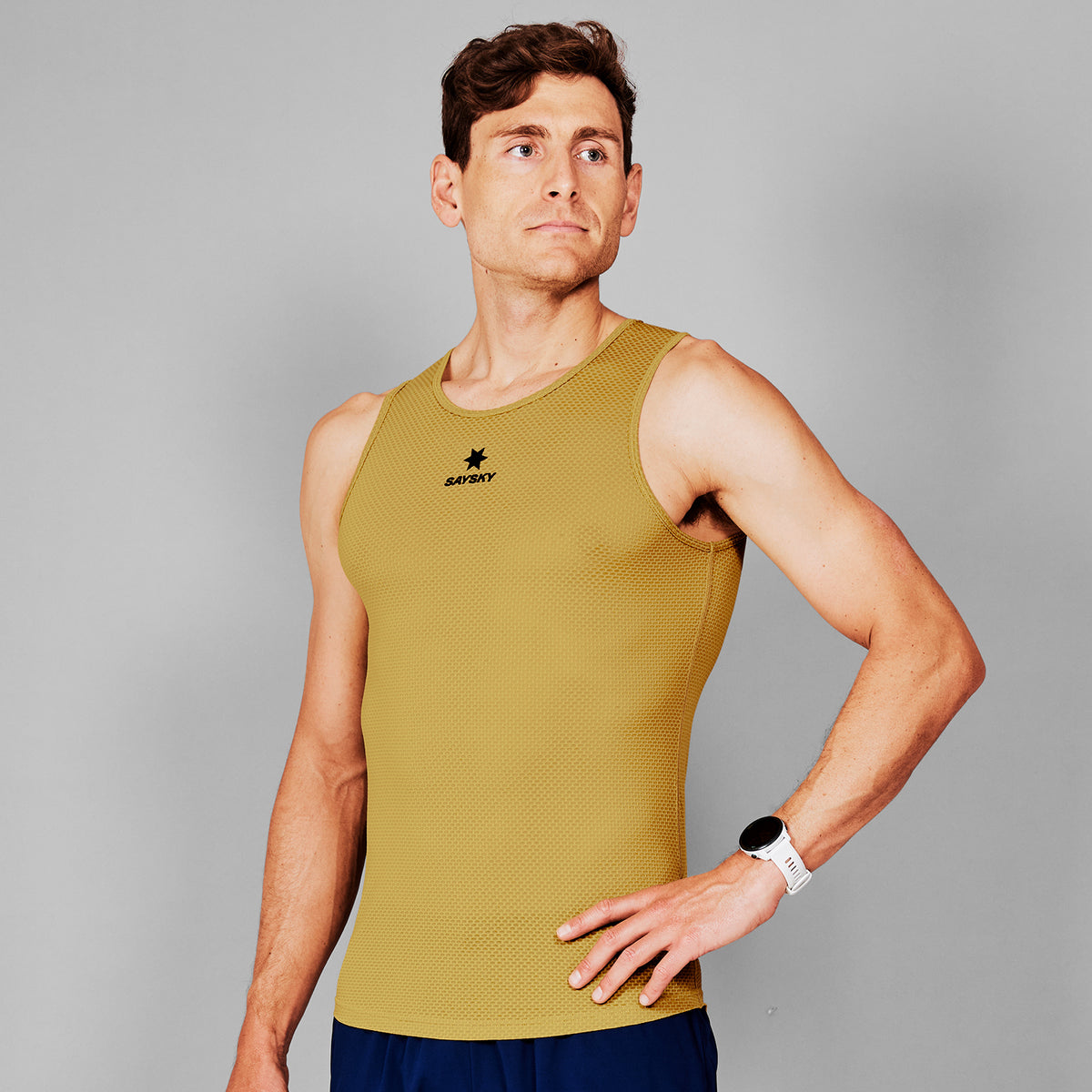 ベースレイヤー（ノースリーブ） MMRBL31c409 Mesh Base Layer Singlet - Yellow [メンズ]