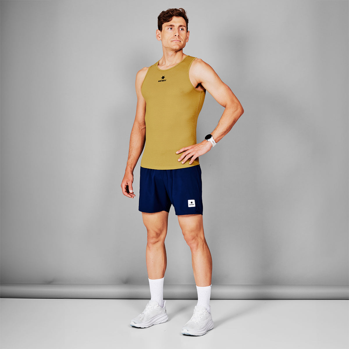 ベースレイヤー（ノースリーブ） MMRBL31c409 Mesh Base Layer Singlet - Yellow [メンズ]