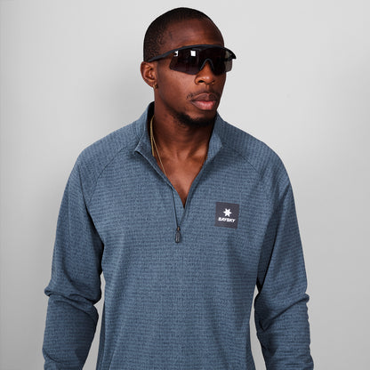 ランニングフリース MMRFL03c2009 Blaze Half Zip Light-weight Fleece - Blue Melange [メンズ]