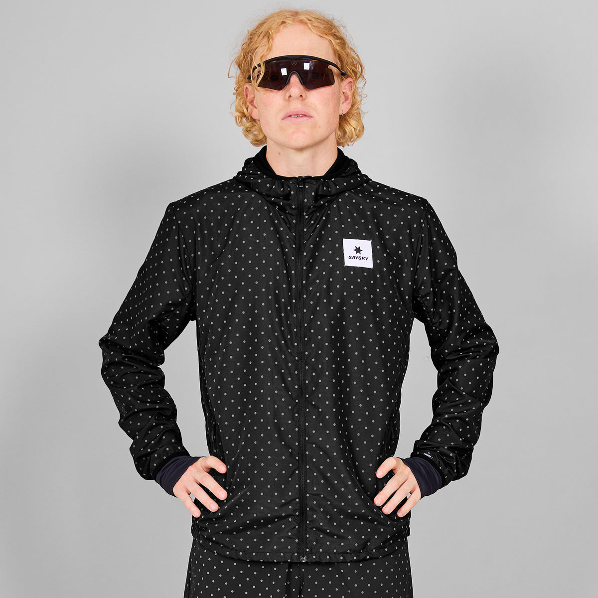ランニングジャケット MMRJA02c1018 Reflective Polka Blaze Jacket - Black Reflective Polka Aop [メンズ]
