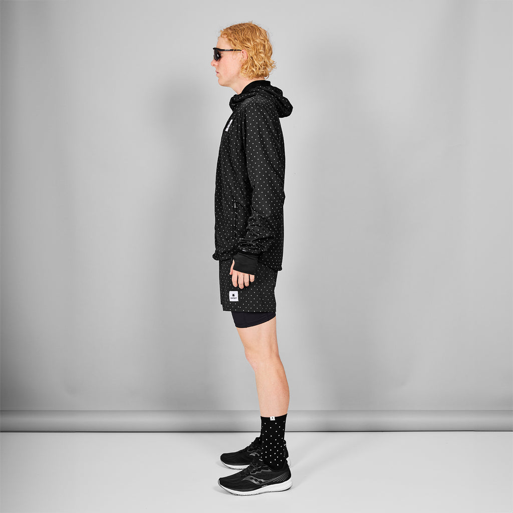 ランニングジャケット MMRJA02c1018 Reflective Polka Blaze Jacket - Black Reflective Polka Aop [メンズ]