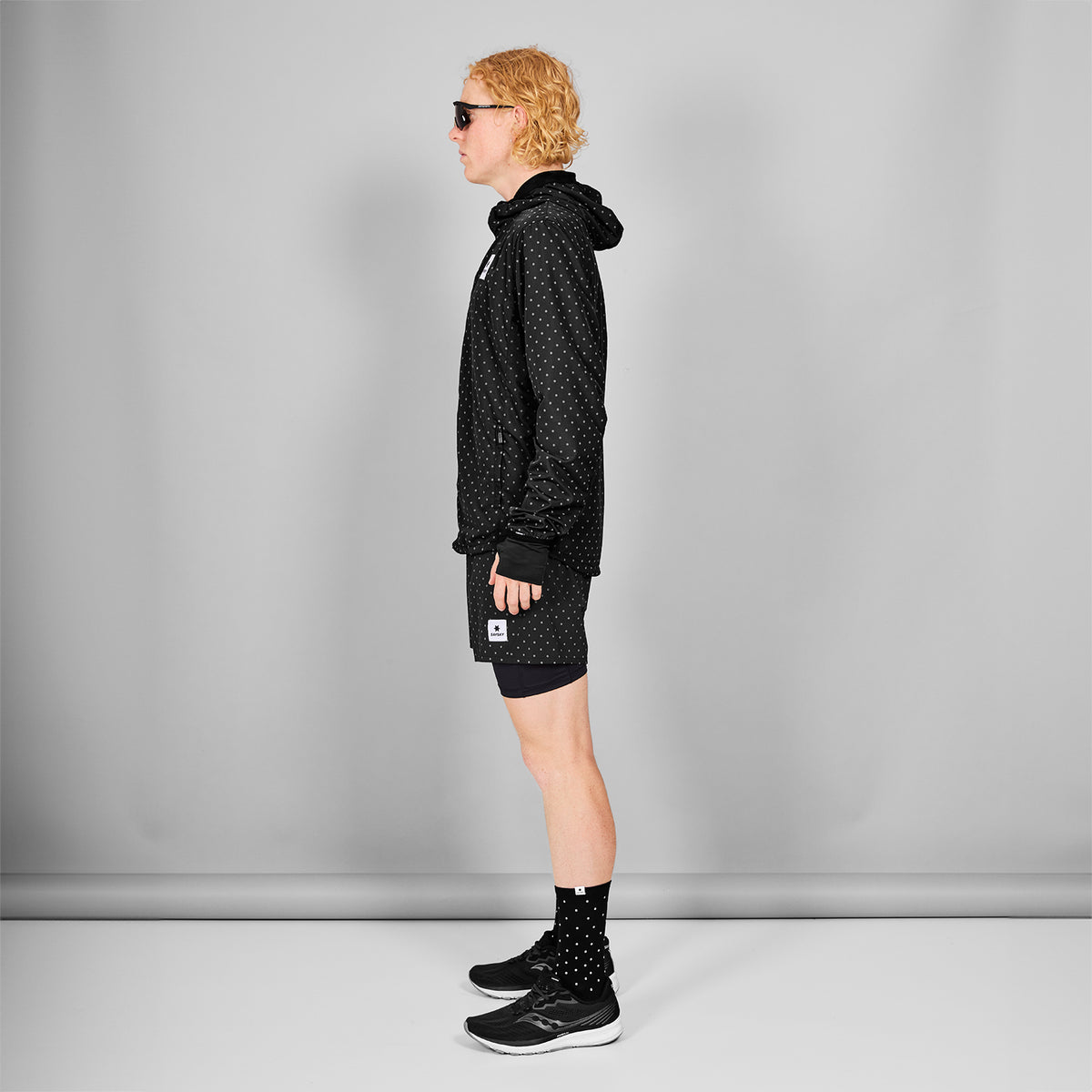 ランニングジャケット MMRJA02c1018 Reflective Polka Blaze Jacket - Black Reflective Polka Aop [メンズ]