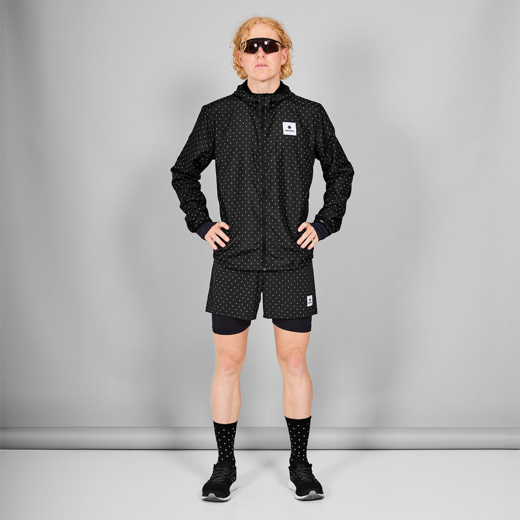 ランニングジャケット MMRJA02c1018 Reflective Polka Blaze Jacket - Black Reflective Polka Aop [メンズ]
