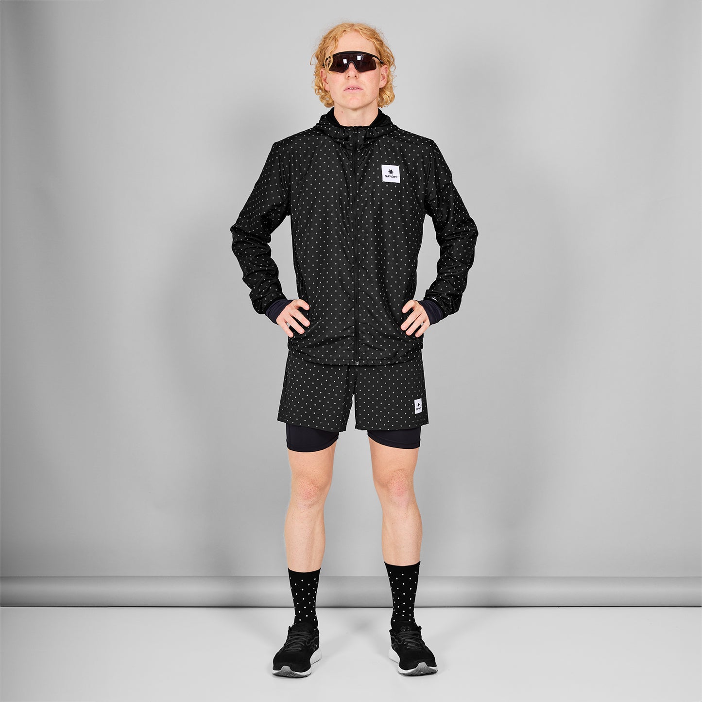 ランニングショーツ MMRSH01c1018 Reflective Polka Pace 2-in-1 Shorts 5inch - Black Aop [メンズ]