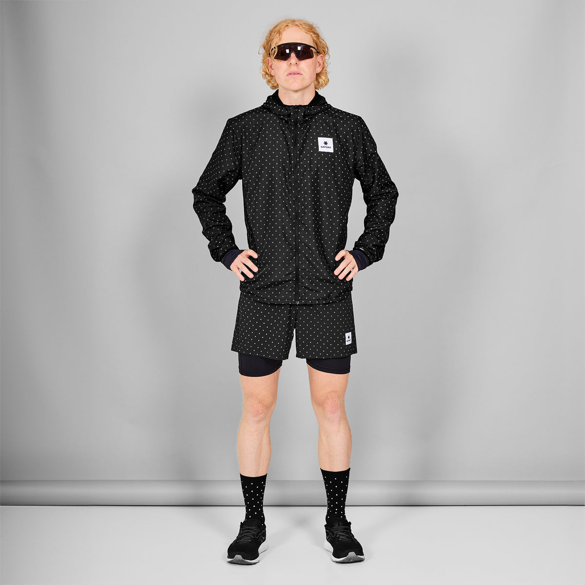 ランニングショーツ MMRSH01c1018 Reflective Polka Pace 2-in-1 Shorts 5inch - Black Reflective Polka Aop [メンズ]
