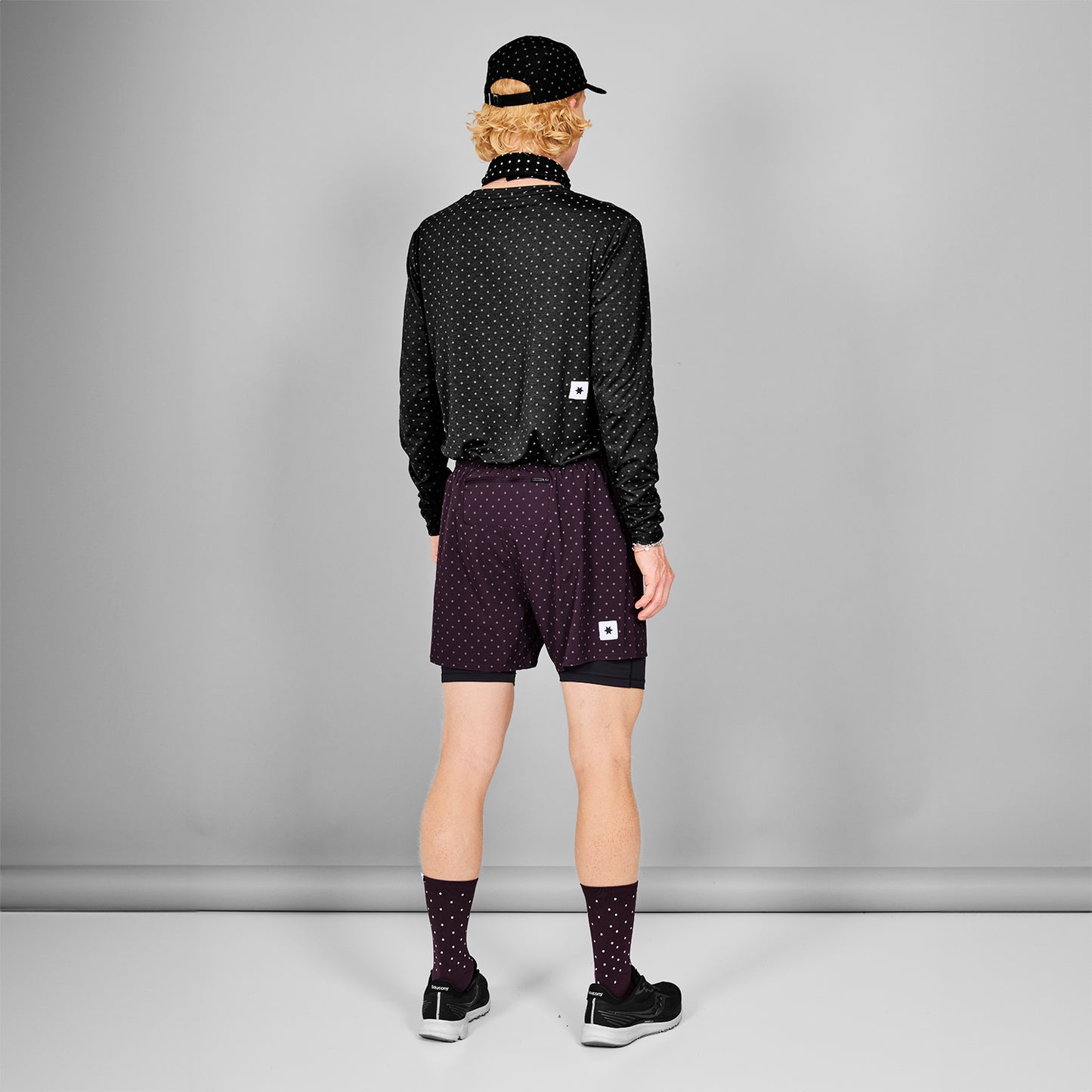 ランニングショーツ MMRSH01c1022 Reflective Polka Pace 2-in-1 Shorts 5inch - Purple [メンズ]