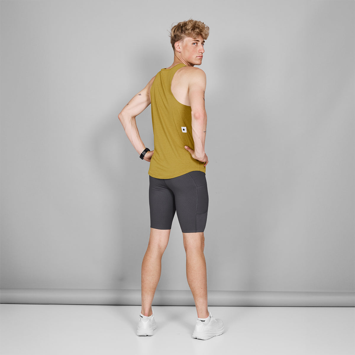レースシングレット MMRSI30c4006 Logo Combat Singlet - Yellow Melange [メンズ]