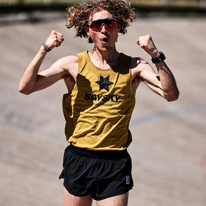 レースシングレット MMRSI30c4006 Logo Combat Singlet - Yellow Melange [メンズ]