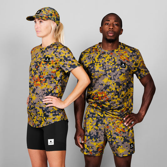 ランニングTシャツ MMRSS02c1019 Camo Combat T-shirt - Yellow/Grey Flecktarn Fall Camo [メンズ]