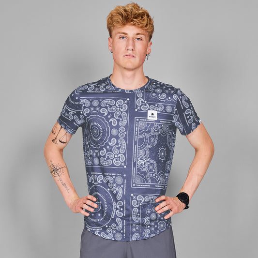 ランニングTシャツ MMRSS03c1020 Paisley Combat T-shirt - Blue Paisley Aop [メンズ]