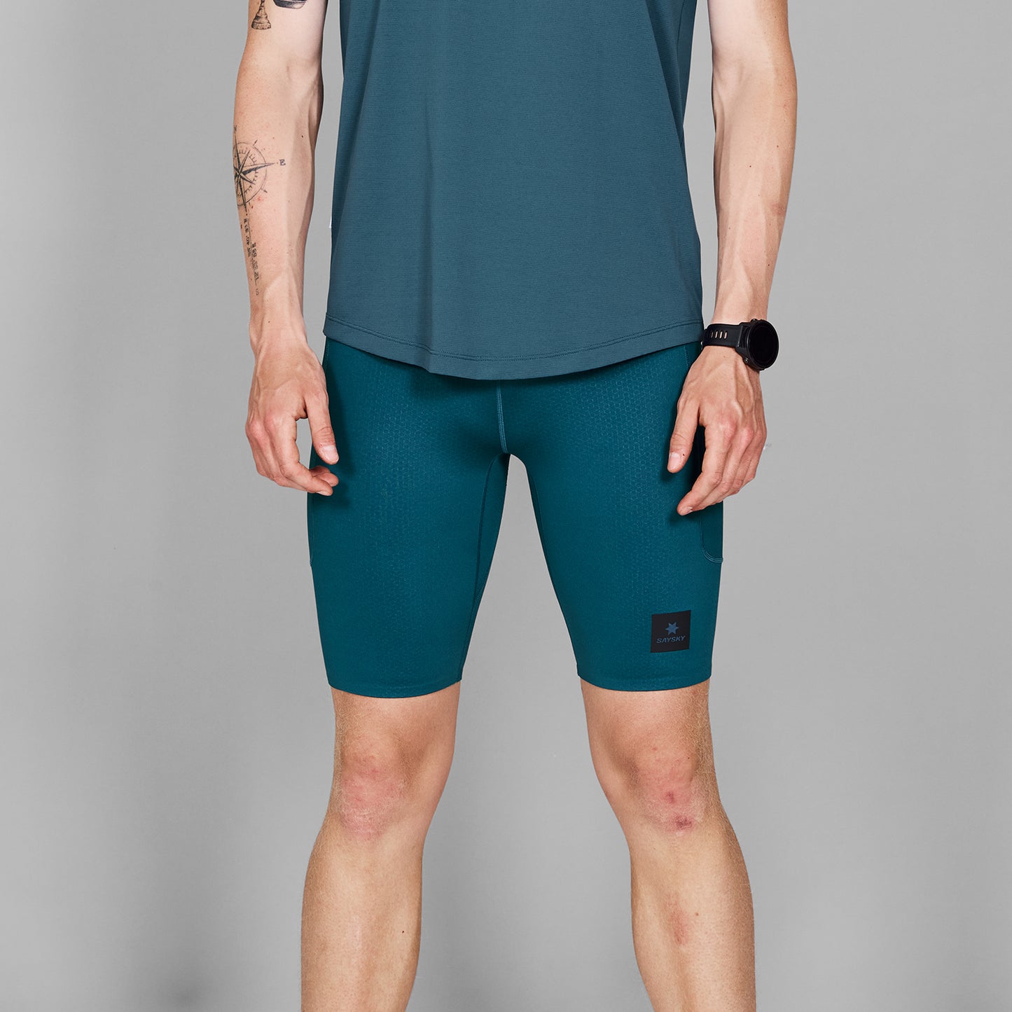 ランニングタイツ MMRST31c208 Combat+ Short Tights 9inch - Blue [メンズ]