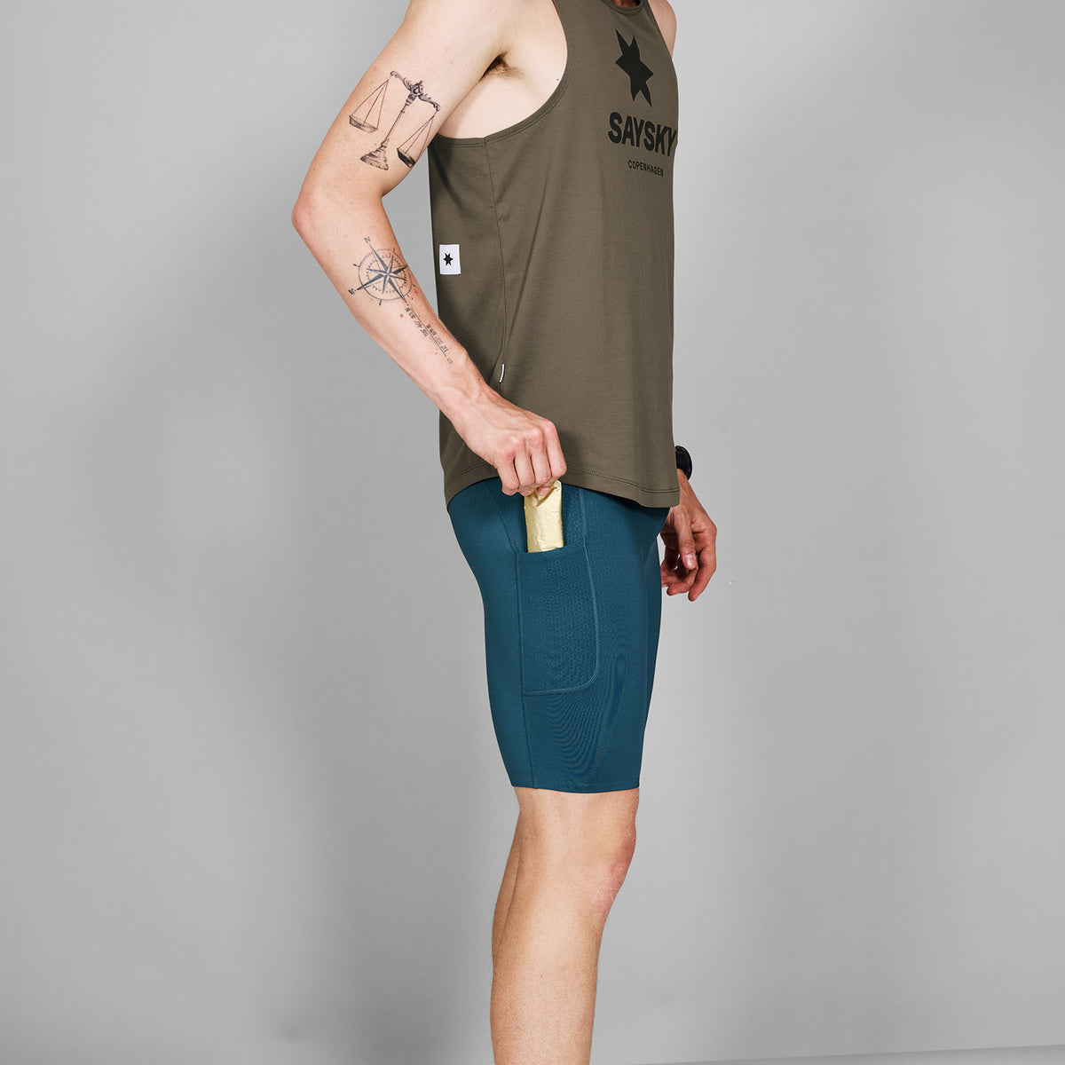 ショートタイツ MMRST31c208 Combat+ Short Tights 9inch - Blue [メンズ]