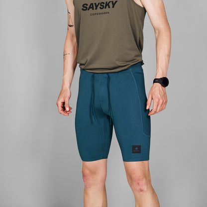 ランニングタイツ MMRST31c208 Combat+ Short Tights 9inch - Blue [メンズ]