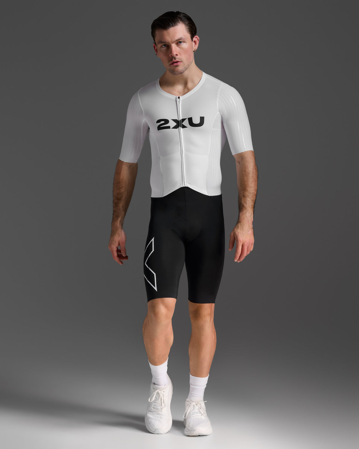トライアスロンスーツ MT7393d-BLK-WHT Light Speed React Sleeved Trisuit - Black/White [メンズ]
