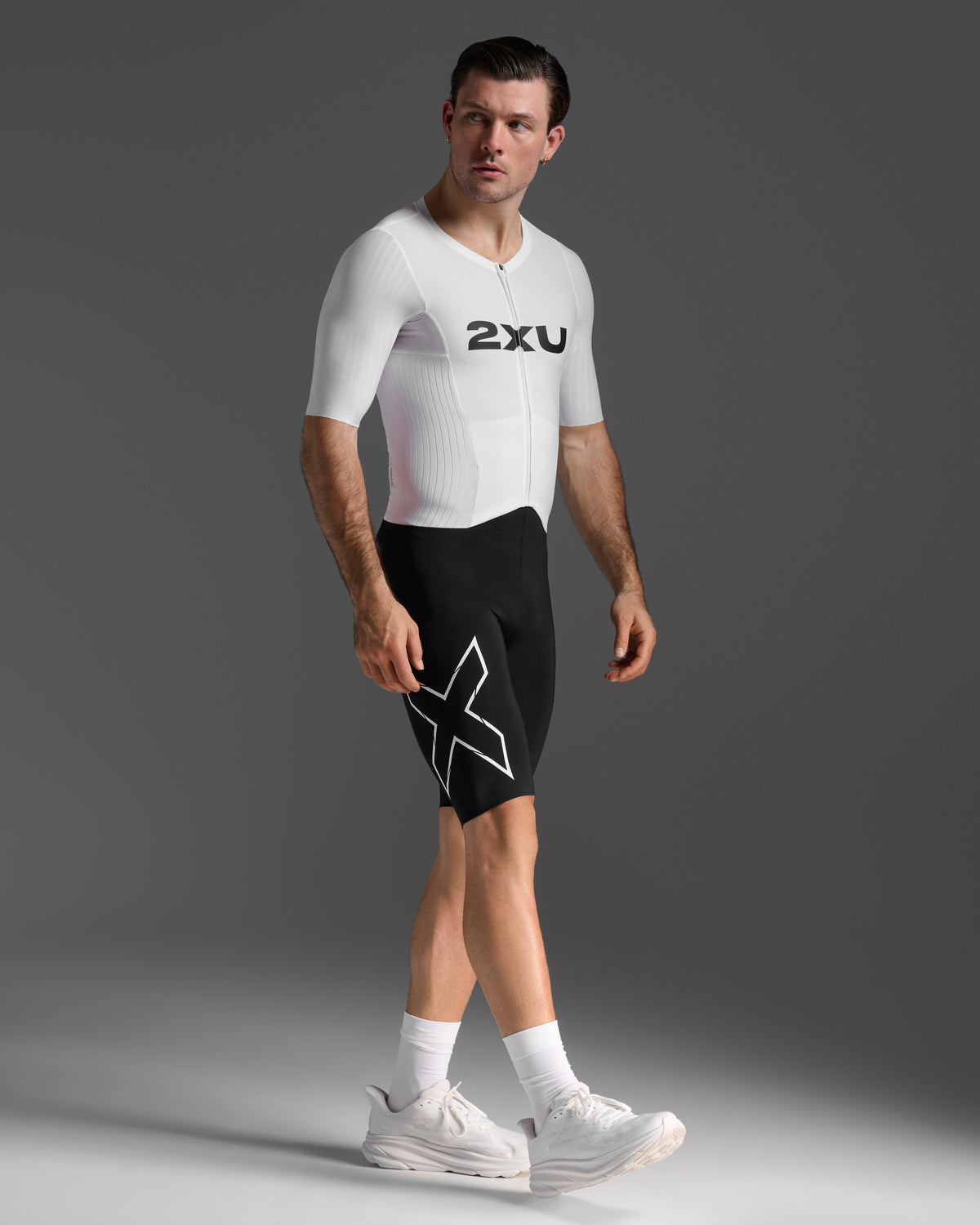 トライアスロンスーツ MT7393d-BLK-WHT Light Speed React Sleeved Trisuit - Black/White [メンズ]