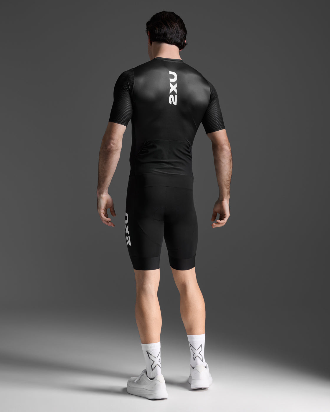 トライアスロンスーツ MT7394d-BLK-WHT Aero Hex Sleeved Trisuit - Black/White [メンズ]