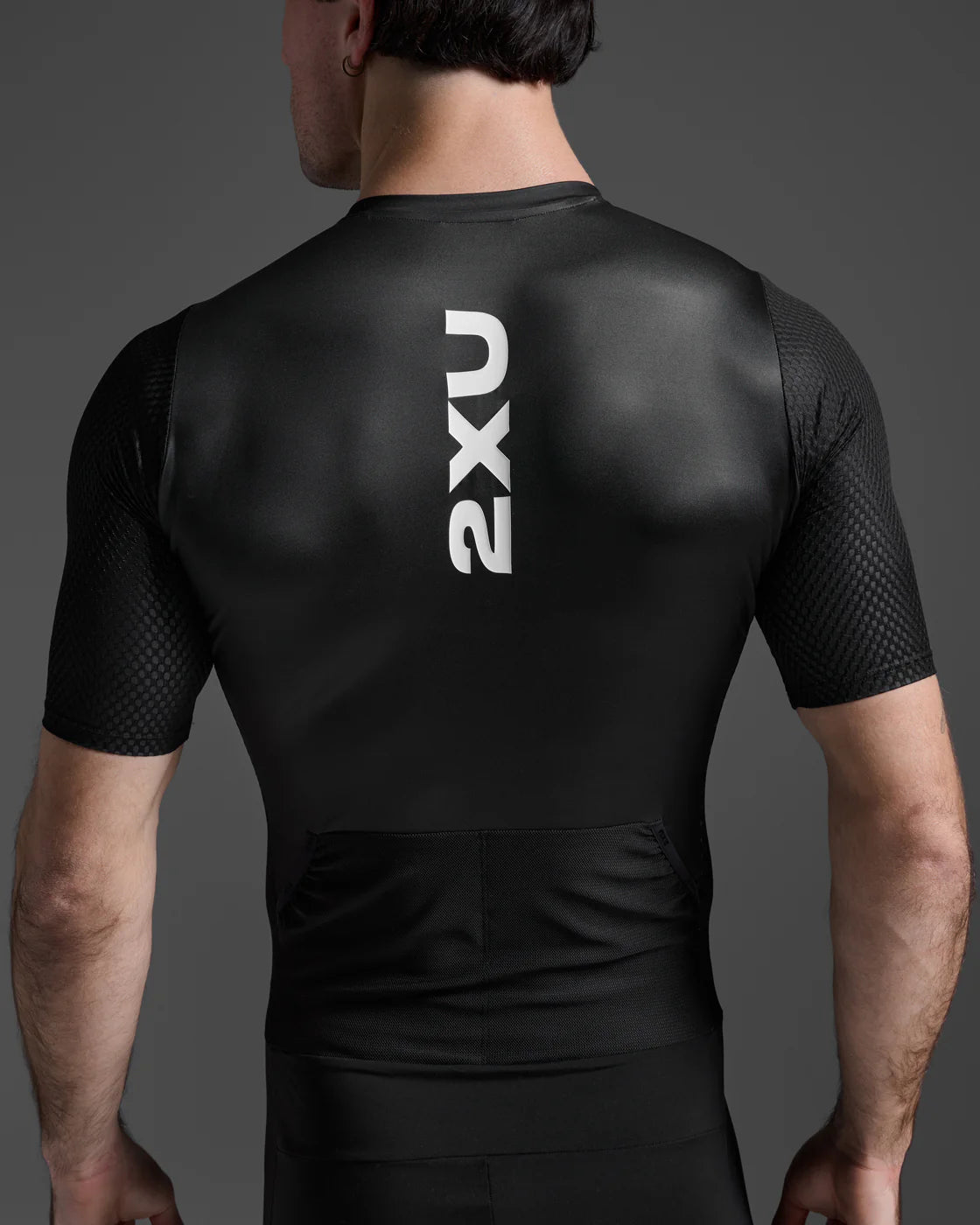 トライアスロンスーツ MT7394d-BLK-WHT Aero Hex Sleeved Trisuit - Black/White [メンズ]