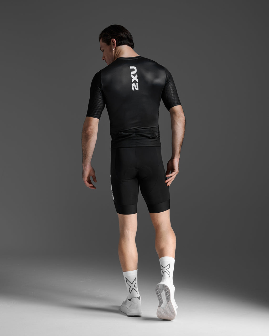 トライアスロントップ MT7395a-BLK-WHT Aero Hex Tri Sleeved Top - Black/White [メンズ]