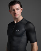 トライアスロントップ MT7395a-BLK-WHT Aero Hex Tri Sleeved Top - Black/White [メンズ]