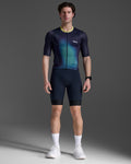トライアスロントップ MT7395a-MDN-CLM Aero Hex Tri Sleeved Top - Midnight Blue/Cool Matcha [メンズ]