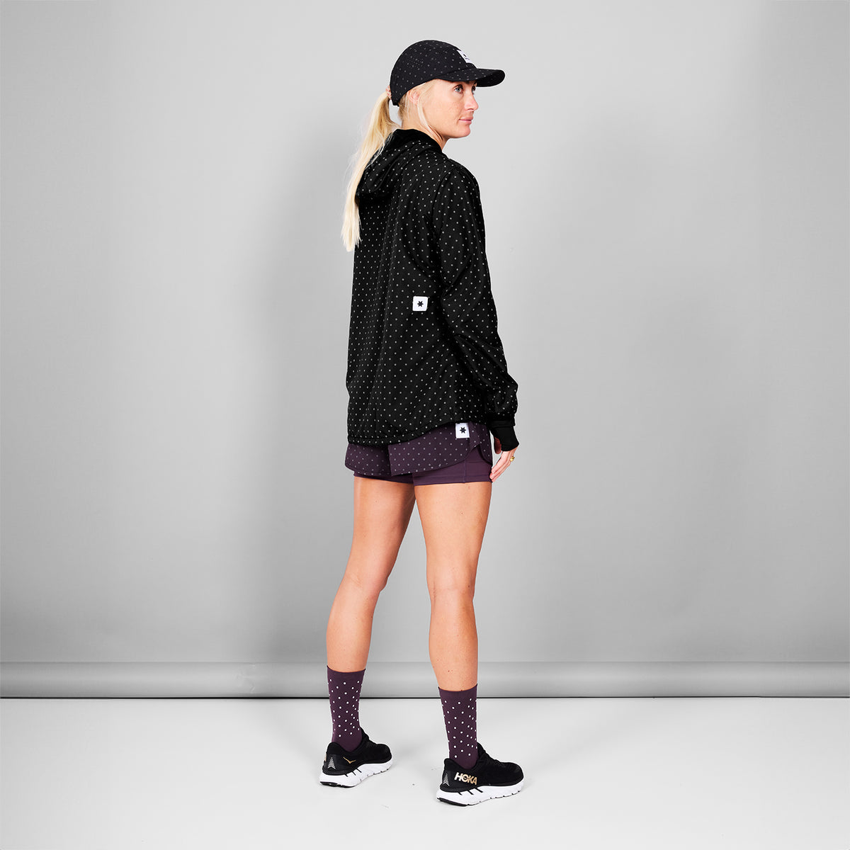 ランニングキャップ MUACA103c1018 Reflective Polka Combat Cap 103 - Black Reflective Polka Aop [ユニセックス]