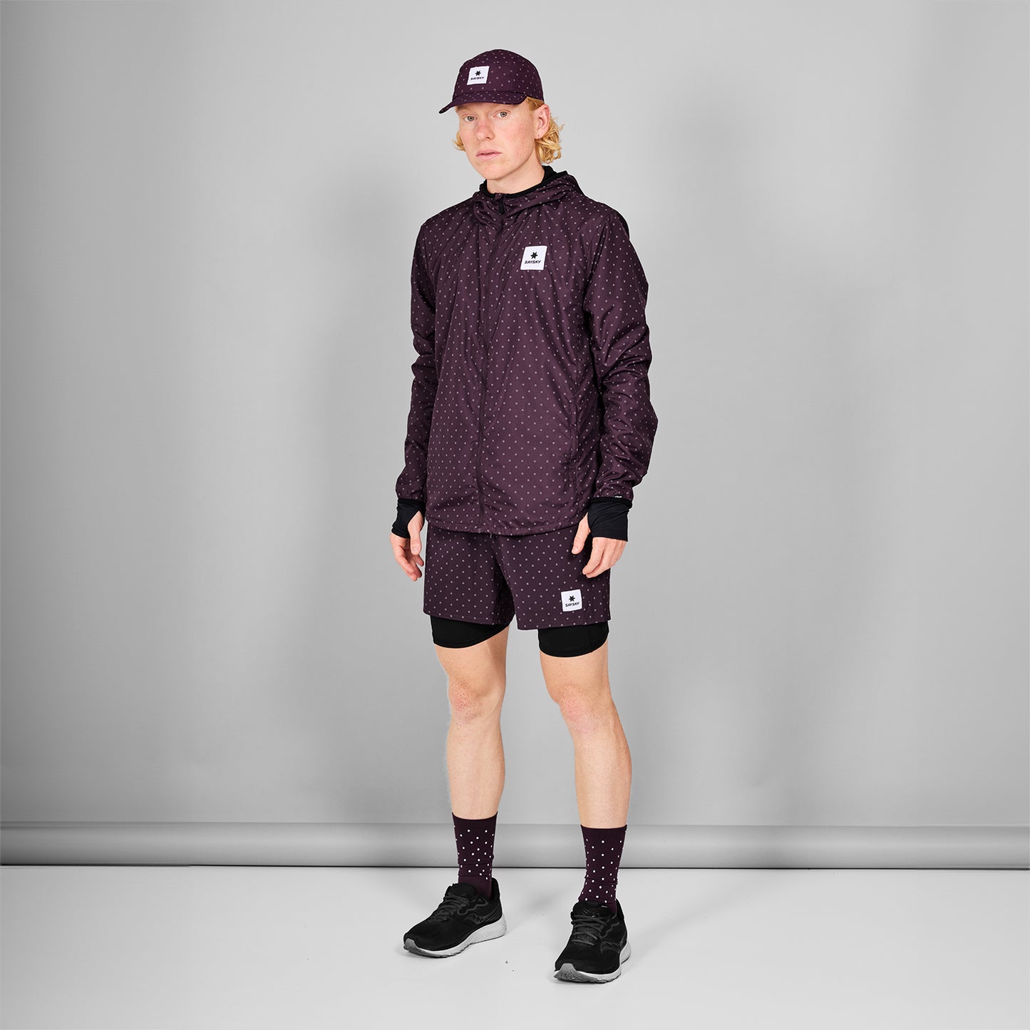 ランニングキャップ MUACA103c1022 Reflective Polka Combat Cap 103 - Purple [ユニセックス]