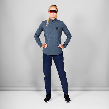 ランニングフリース MWRFL03c2009 Wmns Blaze Half Zip Light-weight Fleece - Blue Melange [レディーズ]