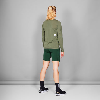 モーションTシャツ（ロングスリーブ） MWRLS51c3005 W Clean Motion Long Sleeve - Green Melange [レディーズ]