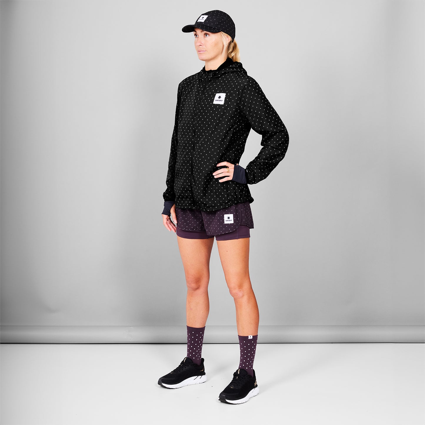 ランニングショーツ MWRSH01c1022 Wmns Reflective Polka Pace 2-in-1 Shorts 3inch - Purple [レディーズ]