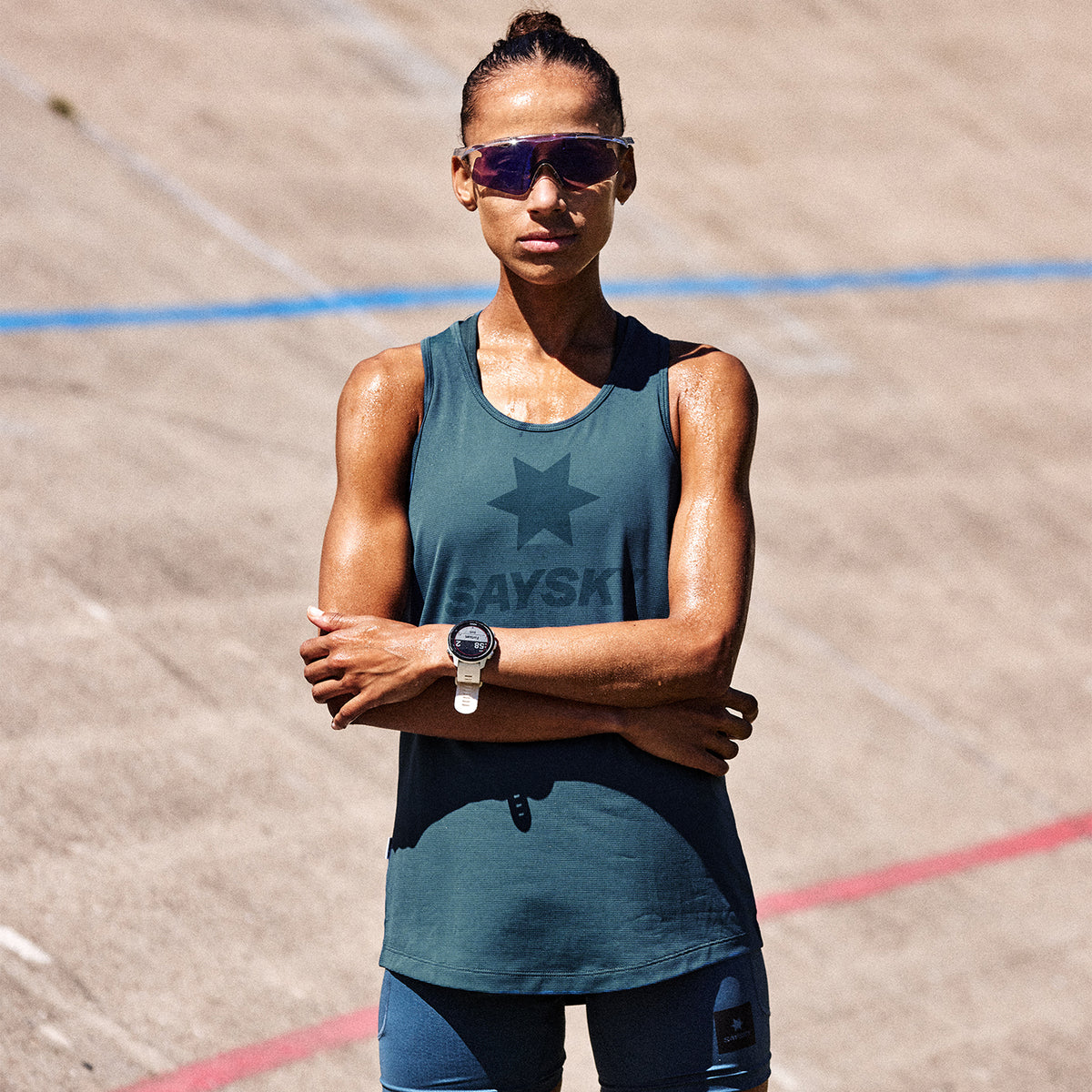 レースシングレット MWRSI30c2008 Wmns Logo Combat Singlet - Blue [レディーズ]