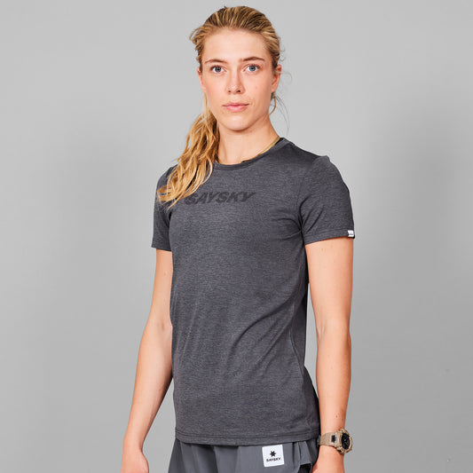 ランニングTシャツ MWRSS20c7004 Wmns Logo Pace T-shirt - Grey Melange [レディーズ]