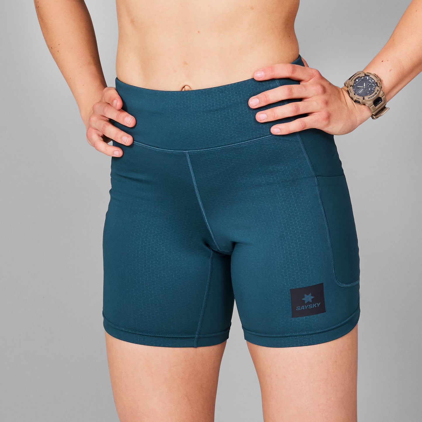 ランニングタイツ MWRST30c208 W Combat+ Short Tights 7inch - Blue [レディーズ]