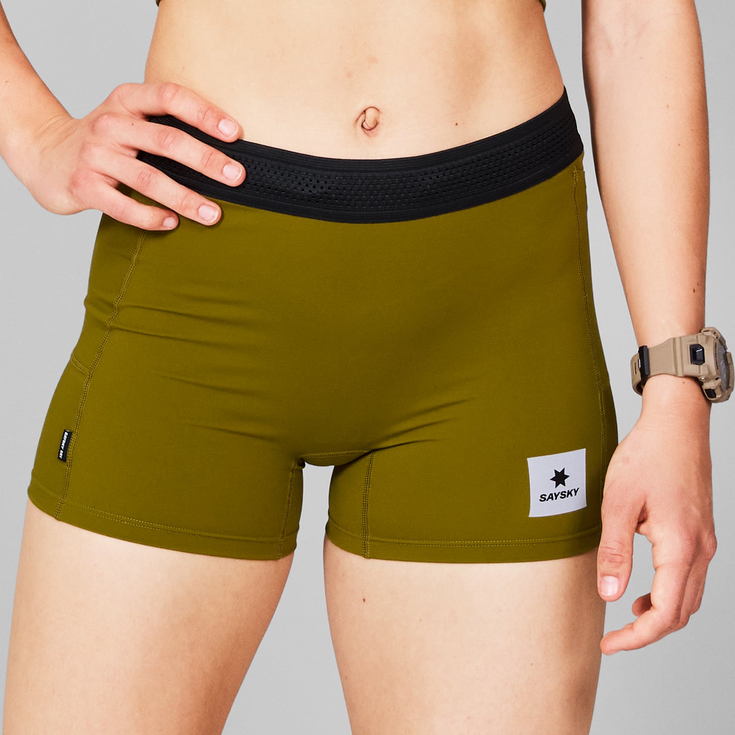 ランニングタイツ MWRST62c310 W Flow+ Race Short Tights 4inch - Green [レディーズ]