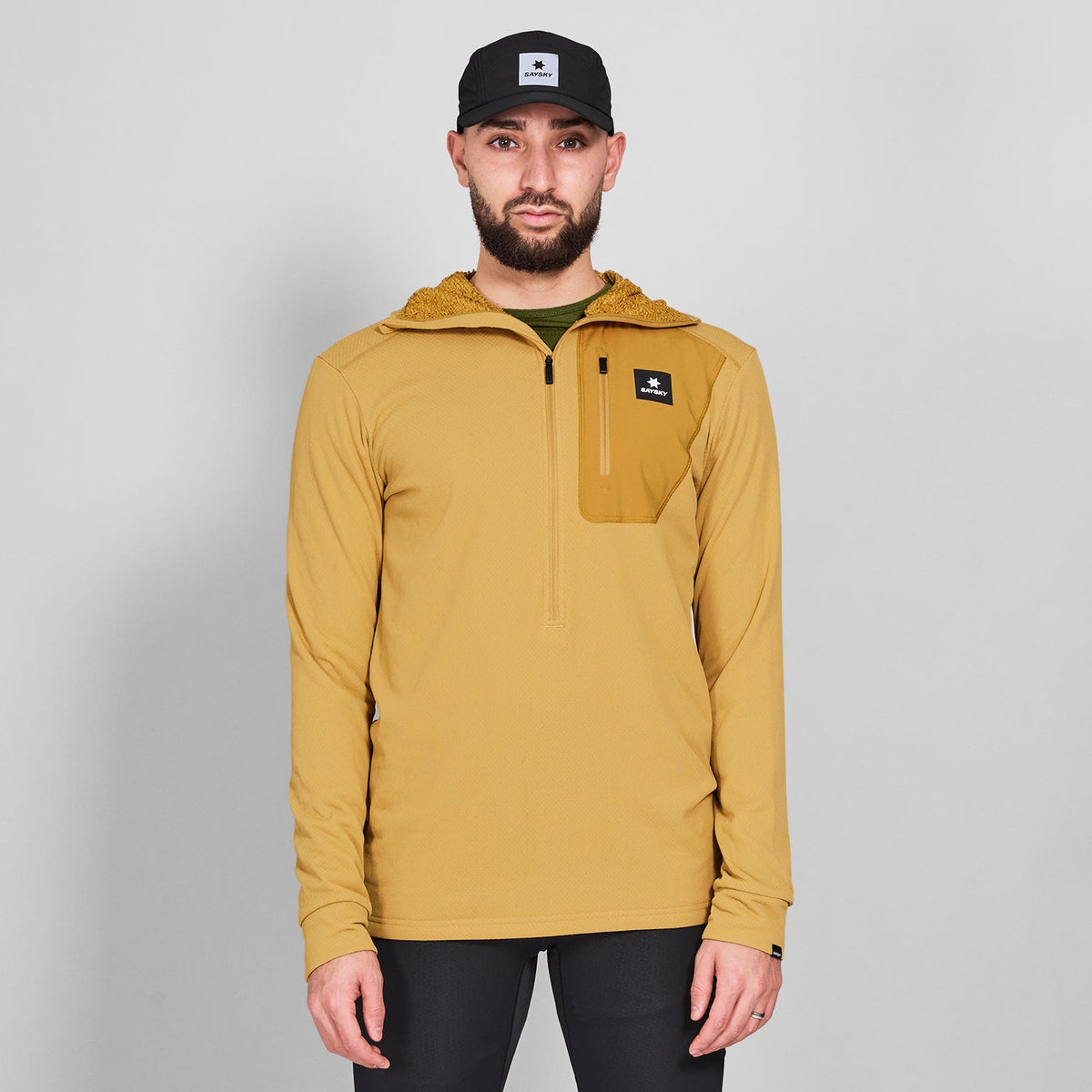 ハーフジップフリースパーカー NMRHO30c414 Combat Half Zip Fleece Hoodie - Yellow [メンズ]