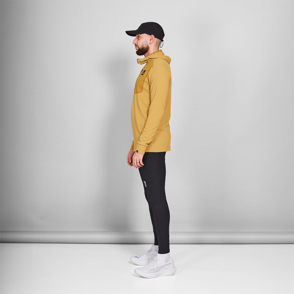 ハーフジップフリースパーカー NMRHO30c414 Combat Half Zip Fleece Hoodie - Yellow [メンズ]