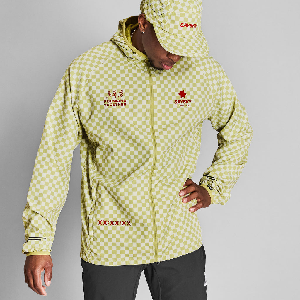 ランニングジャケット NMRJA22c1034 Checker Pace Jacket - Green Checker Aop [メンズ]