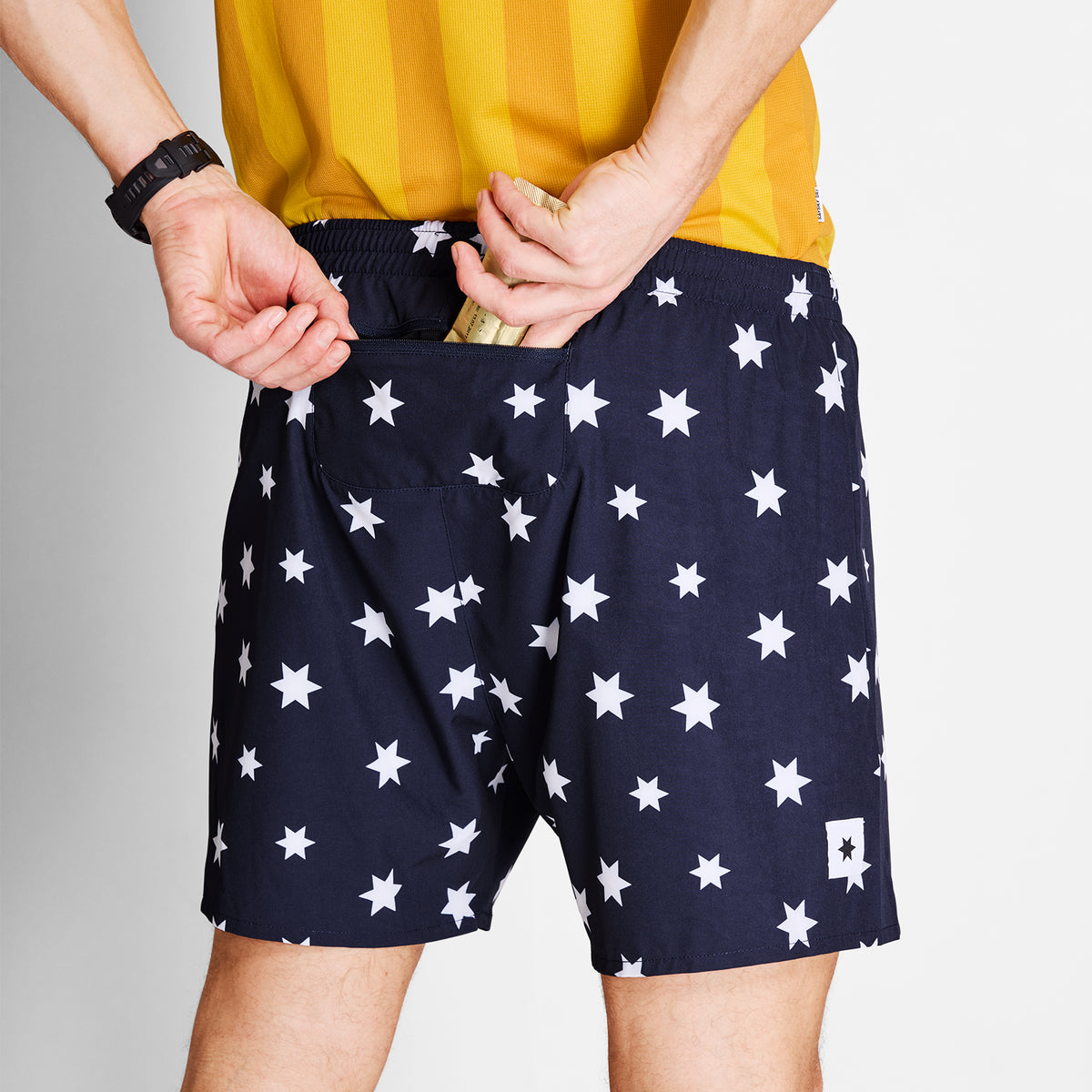 ランニングショーツ NMRSH21c1028 Star Pace Shorts 5inch - Blue/White Star Aop [メンズ]