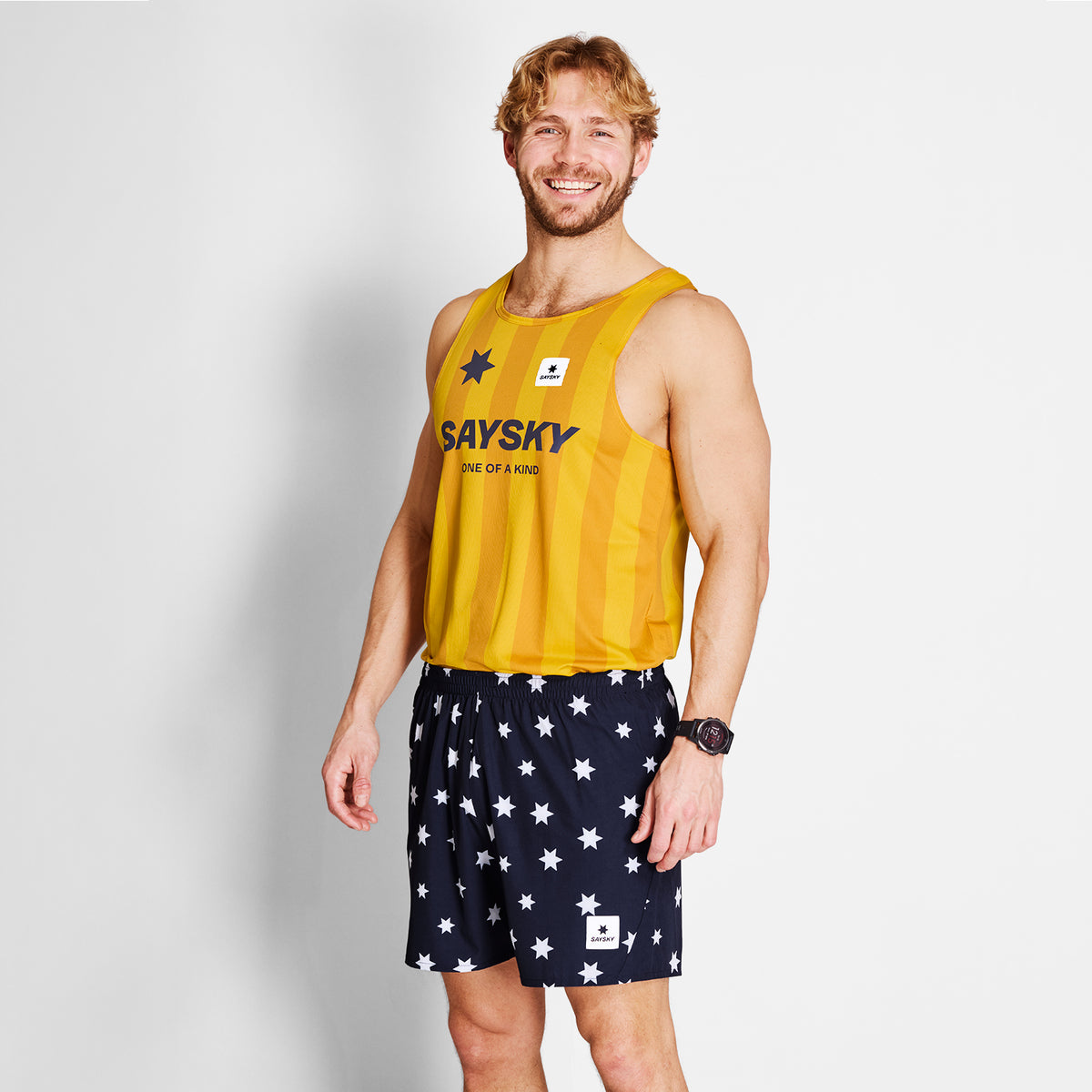 ランニングショーツ NMRSH21c1028 Star Pace Shorts 5inch - Blue/White Star Aop [メンズ]