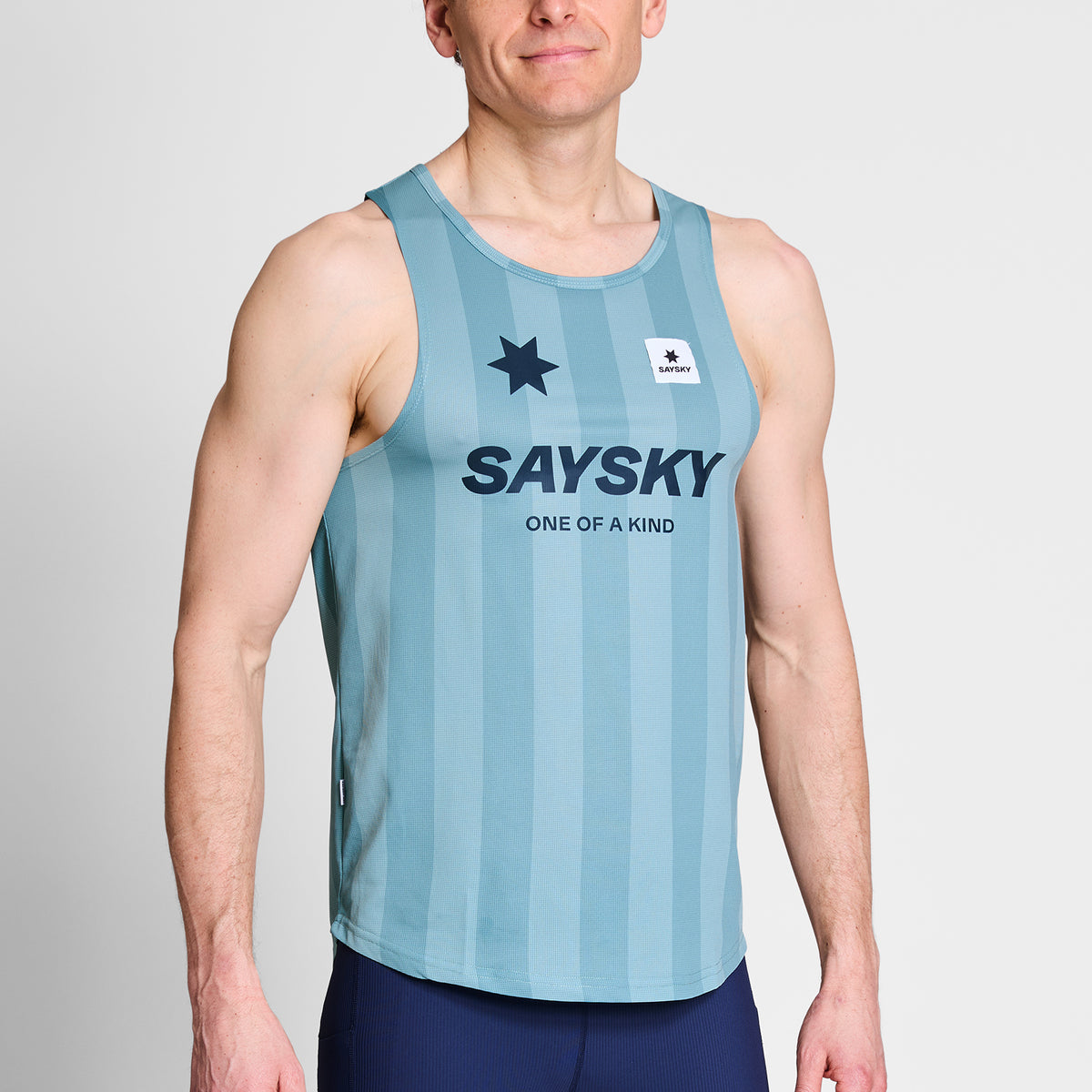 レースシングレット NMRSI31c007 Stripe Combat Singlet - Blue Stripe Aop [メンズ]