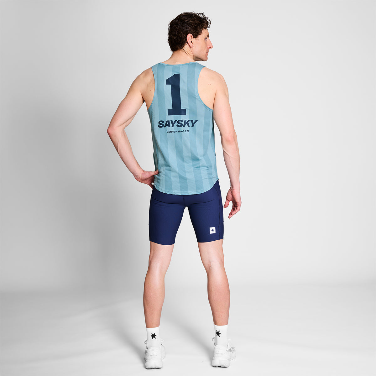 レースシングレット NMRSI31c007 Stripe Combat Singlet - Blue Stripe Aop [メンズ]