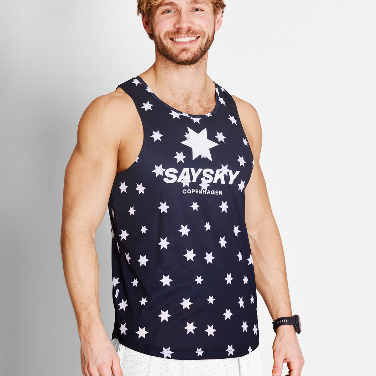 レースシングレット NMRSI31c1028 Star Combat Singlet - Blue/White Star Aop [メンズ]