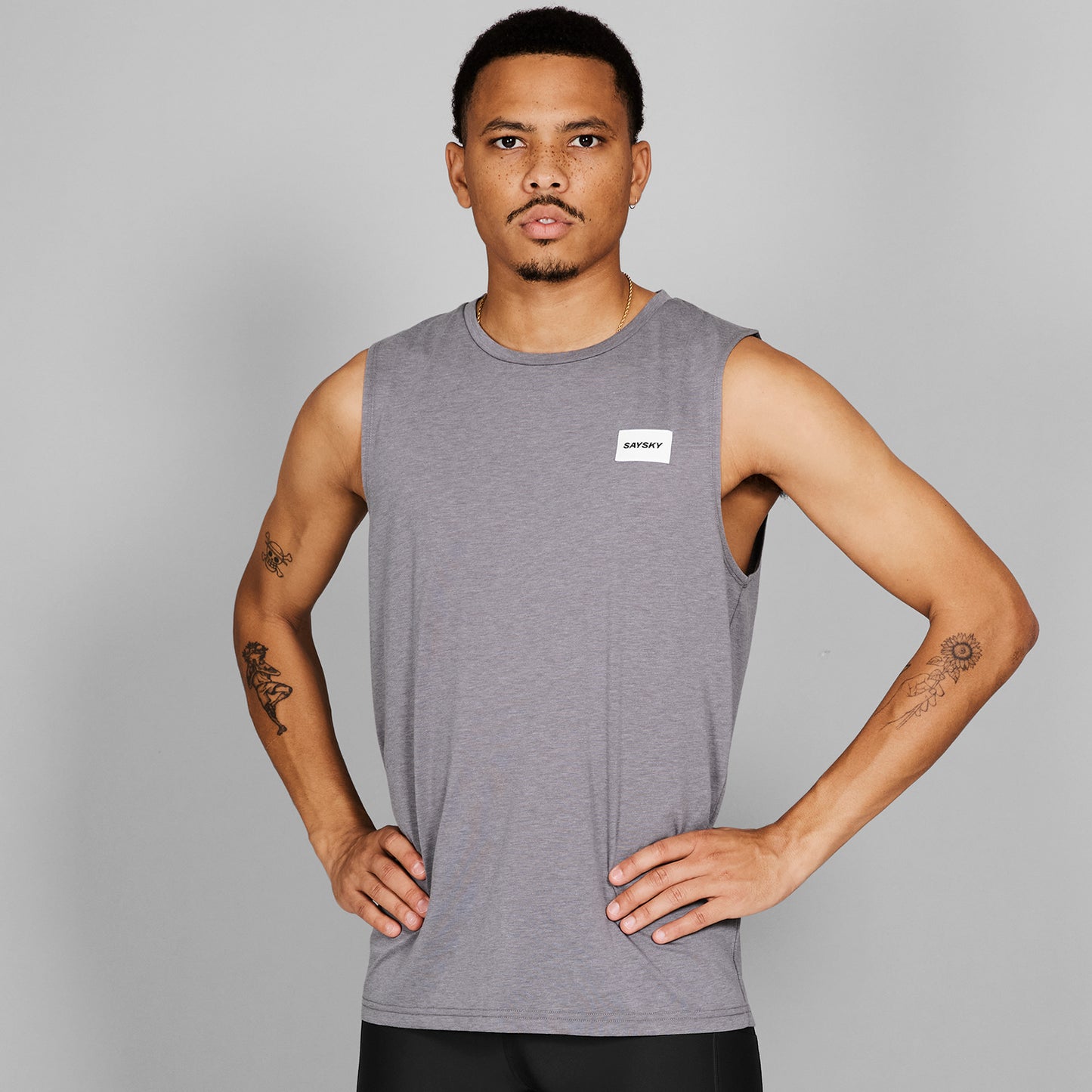 モーションタンク NMRSI51c6007 Clean Motion Tank - Grey Melange [メンズ]
