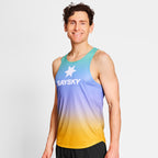 レースシングレット NMRSI60c1033 Drip Dye Flow Singlet - Purple Drip Dye Aop [メンズ]