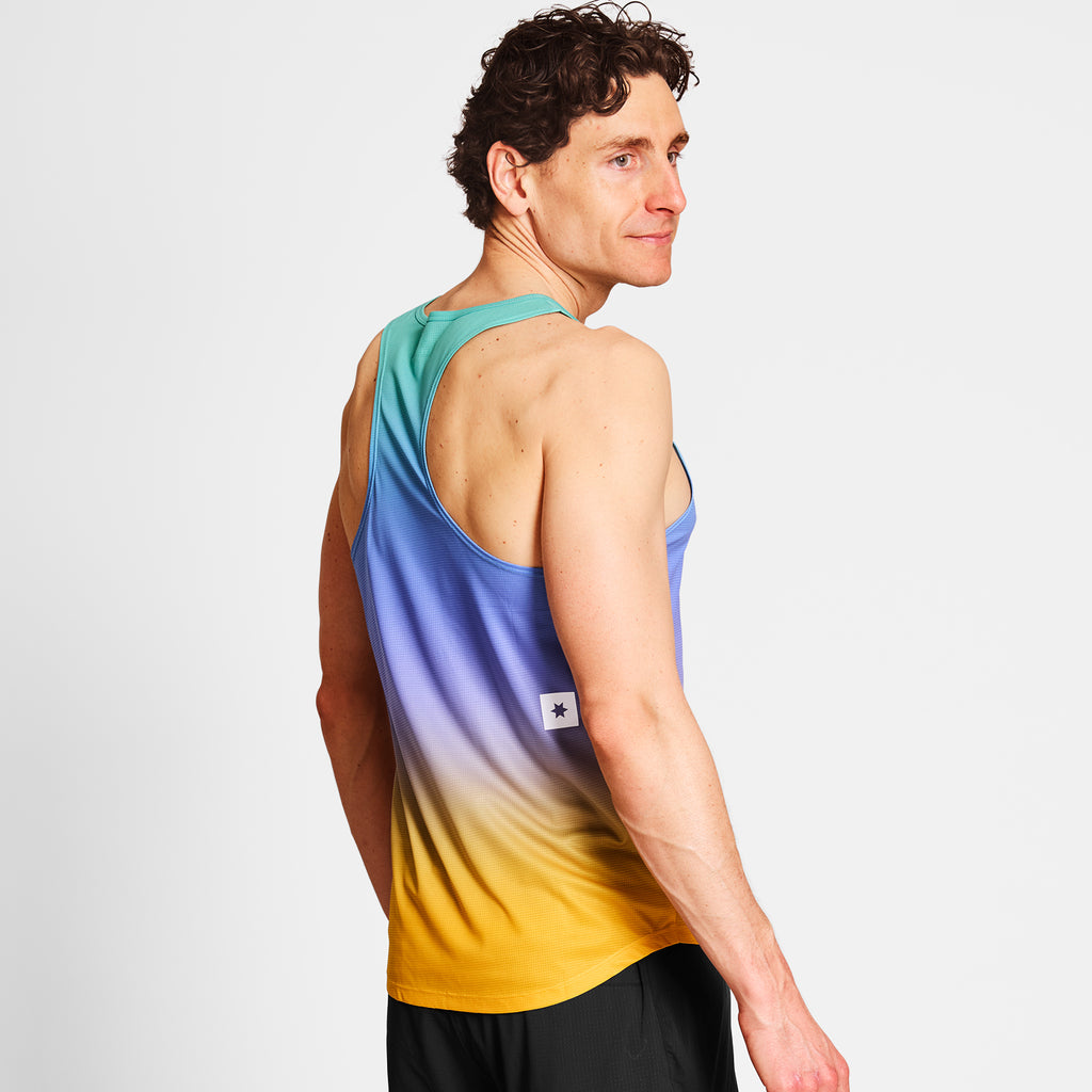 レースシングレット NMRSI60c1033 Drip Dye Flow Singlet - Purple Drip Dye Aop [メンズ]